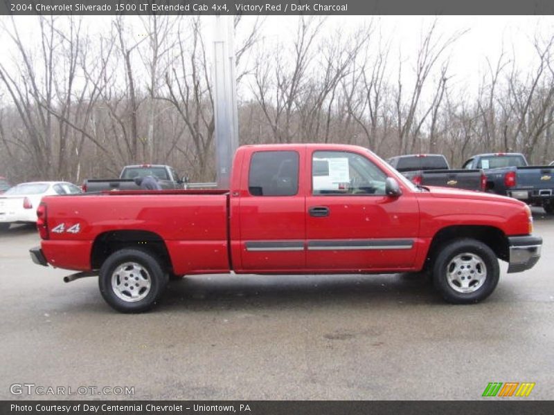 Victory Red / Dark Charcoal 2004 Chevrolet Silverado 1500 LT Extended Cab 4x4