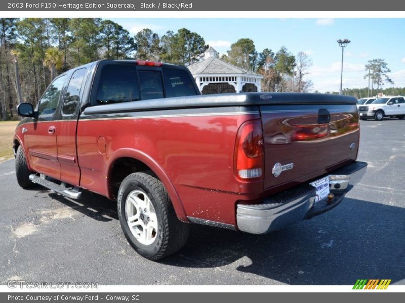 Black / Black/Red 2003 Ford F150 Heritage Edition Supercab