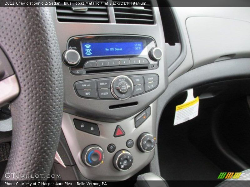 Blue Topaz Metallic / Jet Black/Dark Titanium 2012 Chevrolet Sonic LS Sedan