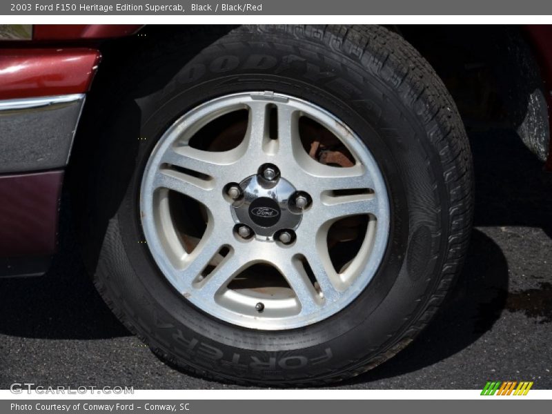 Black / Black/Red 2003 Ford F150 Heritage Edition Supercab