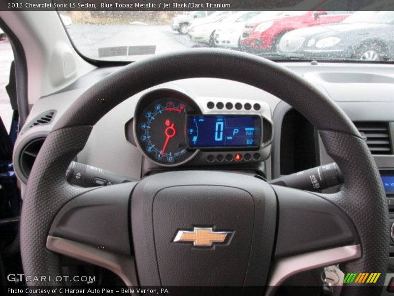 Blue Topaz Metallic / Jet Black/Dark Titanium 2012 Chevrolet Sonic LS Sedan