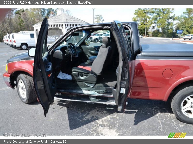 Black / Black/Red 2003 Ford F150 Heritage Edition Supercab