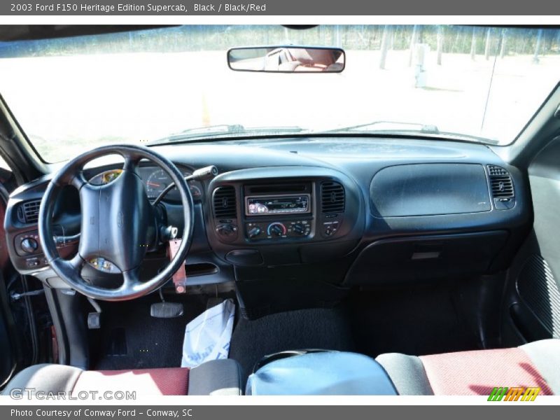 Black / Black/Red 2003 Ford F150 Heritage Edition Supercab