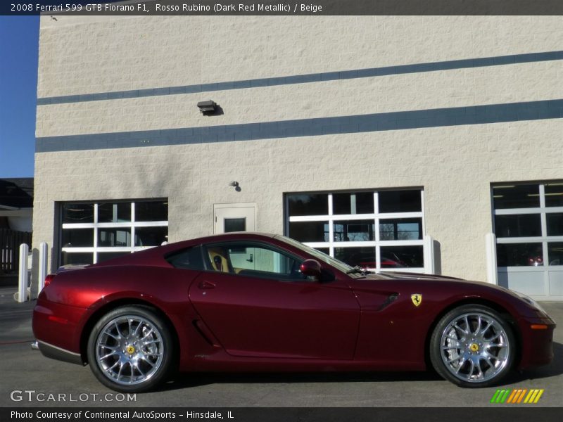 Rosso Rubino (Dark Red Metallic) / Beige 2008 Ferrari 599 GTB Fiorano F1