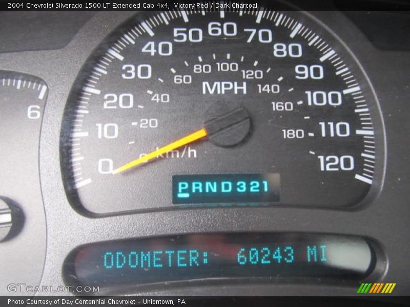 Victory Red / Dark Charcoal 2004 Chevrolet Silverado 1500 LT Extended Cab 4x4