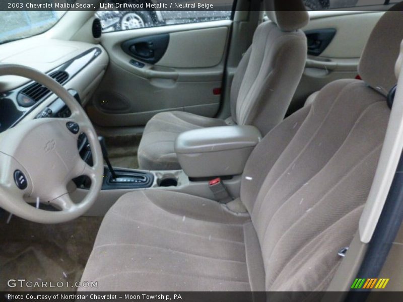 Front Seat of 2003 Malibu Sedan