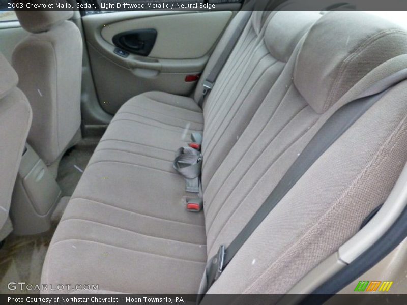 Rear Seat of 2003 Malibu Sedan