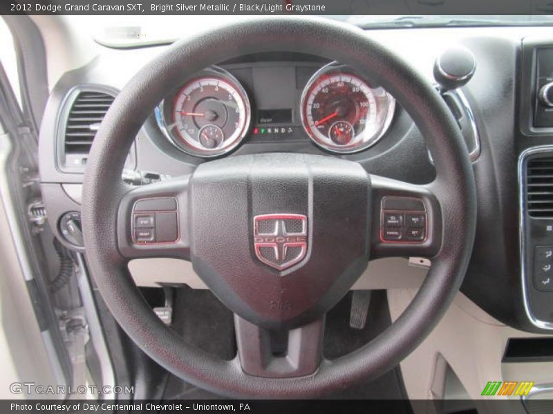 Bright Silver Metallic / Black/Light Graystone 2012 Dodge Grand Caravan SXT