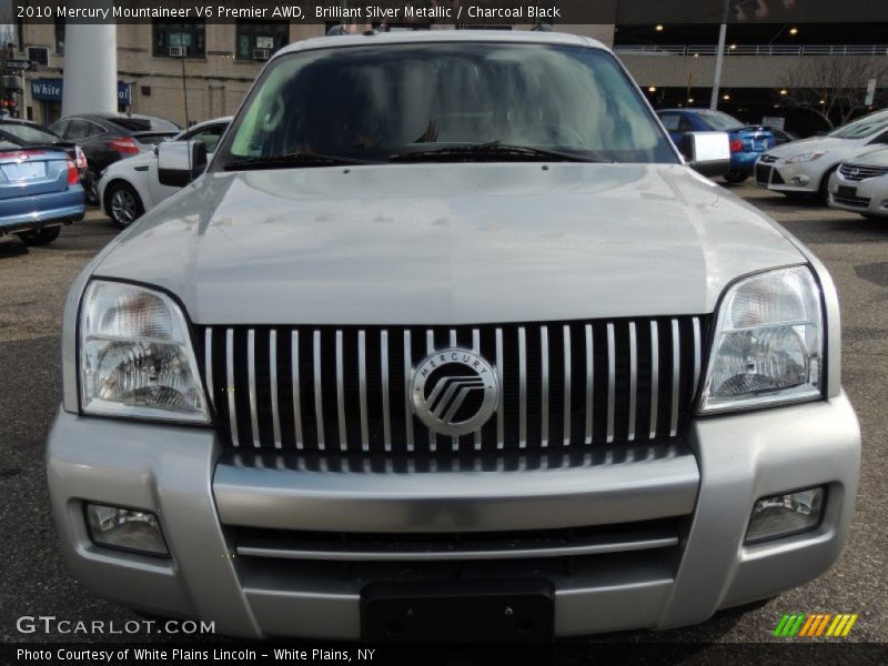 Brilliant Silver Metallic / Charcoal Black 2010 Mercury Mountaineer V6 Premier AWD