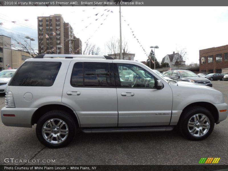 Brilliant Silver Metallic / Charcoal Black 2010 Mercury Mountaineer V6 Premier AWD
