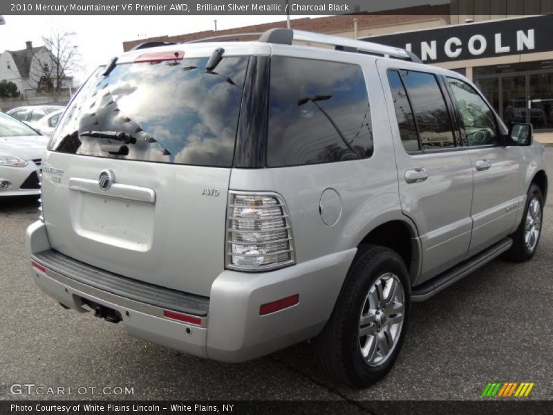 Brilliant Silver Metallic / Charcoal Black 2010 Mercury Mountaineer V6 Premier AWD