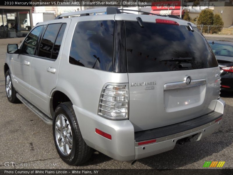Brilliant Silver Metallic / Charcoal Black 2010 Mercury Mountaineer V6 Premier AWD