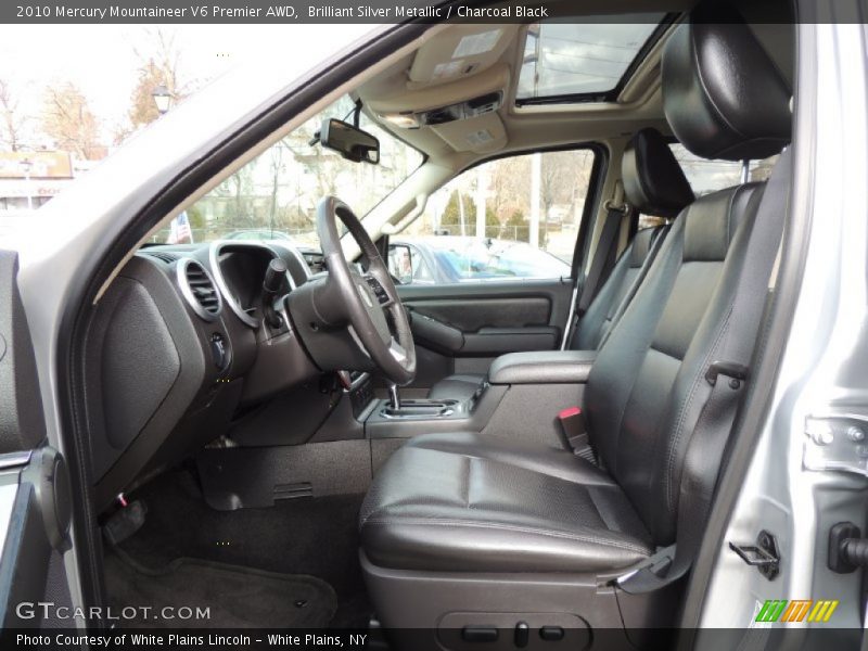 Brilliant Silver Metallic / Charcoal Black 2010 Mercury Mountaineer V6 Premier AWD