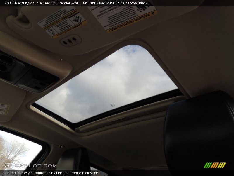 Brilliant Silver Metallic / Charcoal Black 2010 Mercury Mountaineer V6 Premier AWD