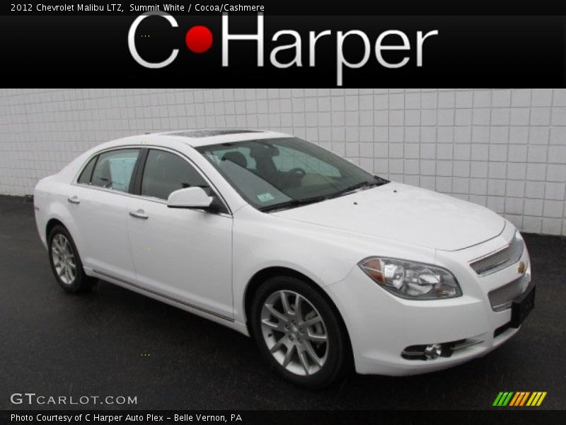 Summit White / Cocoa/Cashmere 2012 Chevrolet Malibu LTZ