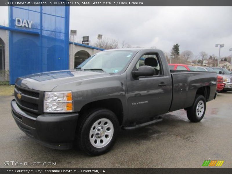 Steel Green Metallic / Dark Titanium 2011 Chevrolet Silverado 1500 Regular Cab