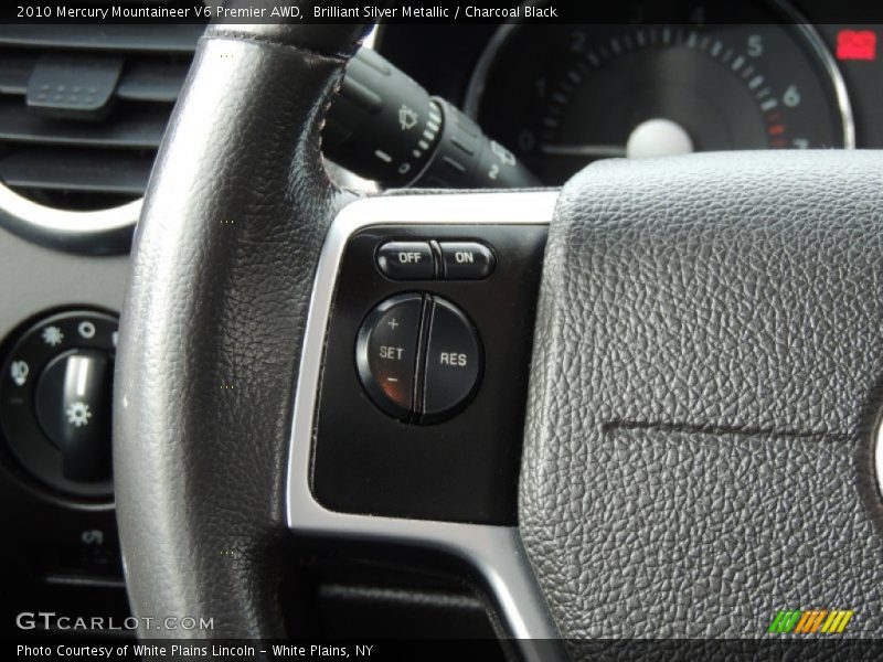 Brilliant Silver Metallic / Charcoal Black 2010 Mercury Mountaineer V6 Premier AWD