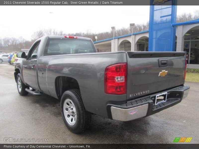 Steel Green Metallic / Dark Titanium 2011 Chevrolet Silverado 1500 Regular Cab