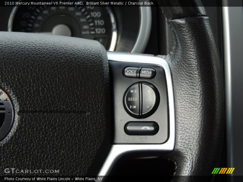 Brilliant Silver Metallic / Charcoal Black 2010 Mercury Mountaineer V6 Premier AWD