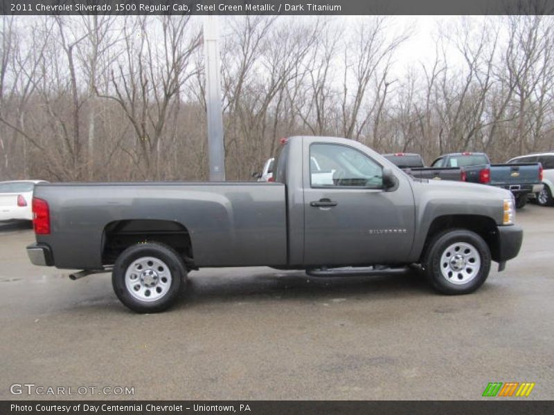 Steel Green Metallic / Dark Titanium 2011 Chevrolet Silverado 1500 Regular Cab