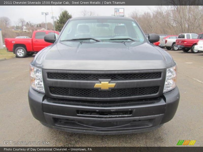 Steel Green Metallic / Dark Titanium 2011 Chevrolet Silverado 1500 Regular Cab