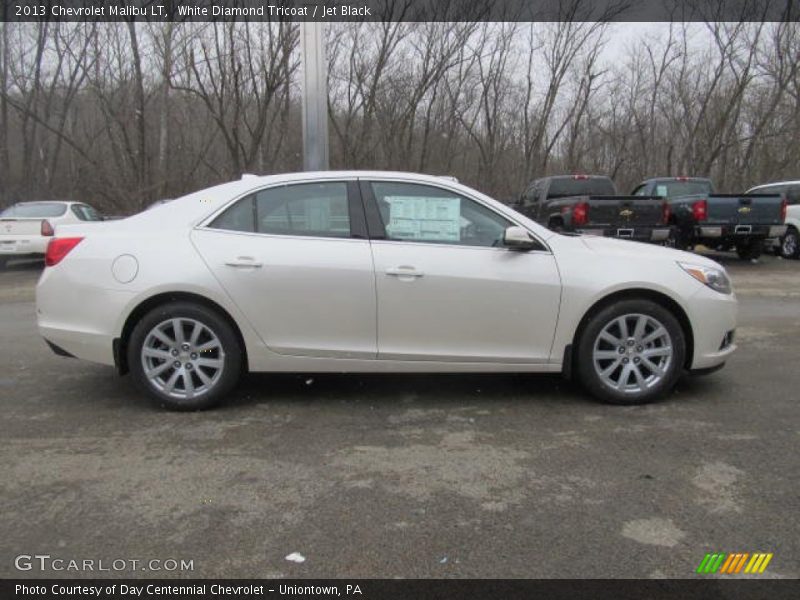 White Diamond Tricoat / Jet Black 2013 Chevrolet Malibu LT