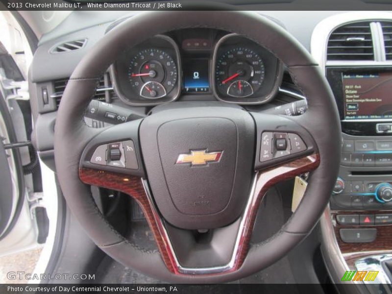 White Diamond Tricoat / Jet Black 2013 Chevrolet Malibu LT