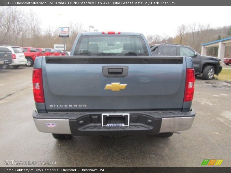 Blue Granite Metallic / Dark Titanium 2013 Chevrolet Silverado 1500 Work Truck Extended Cab 4x4