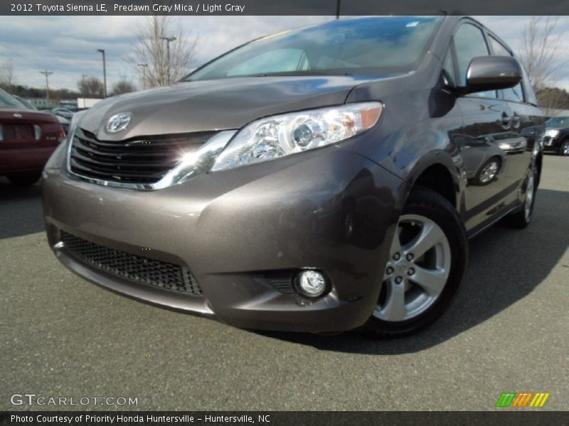 Predawn Gray Mica / Light Gray 2012 Toyota Sienna LE