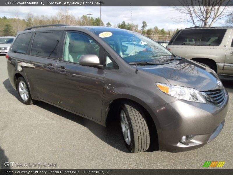 Predawn Gray Mica / Light Gray 2012 Toyota Sienna LE