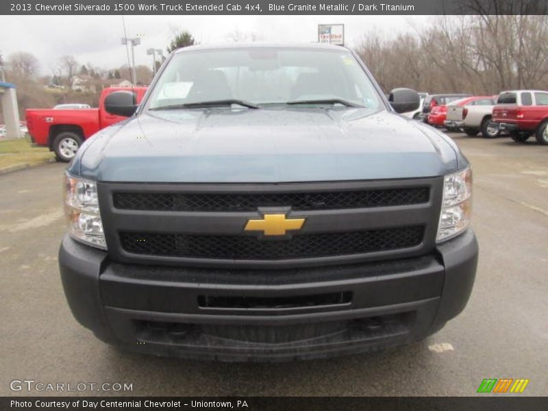 Blue Granite Metallic / Dark Titanium 2013 Chevrolet Silverado 1500 Work Truck Extended Cab 4x4