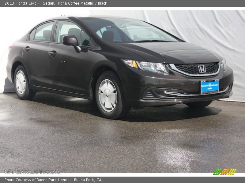 Kona Coffee Metallic / Black 2013 Honda Civic HF Sedan