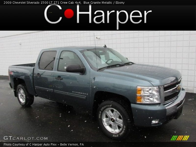 Blue Granite Metallic / Ebony 2009 Chevrolet Silverado 1500 LT Z71 Crew Cab 4x4