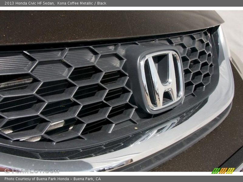 Kona Coffee Metallic / Black 2013 Honda Civic HF Sedan