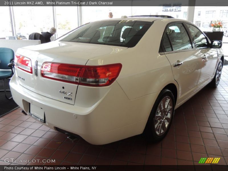 White Platinum Tri-Coat / Dark Charcoal 2011 Lincoln MKZ AWD