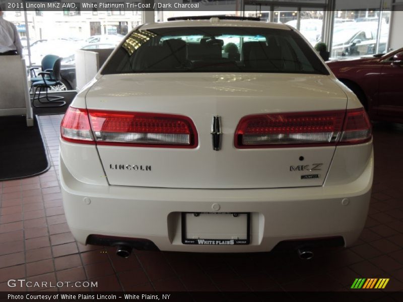 White Platinum Tri-Coat / Dark Charcoal 2011 Lincoln MKZ AWD