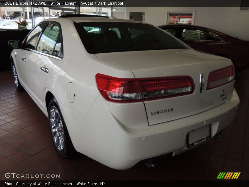 White Platinum Tri-Coat / Dark Charcoal 2011 Lincoln MKZ AWD