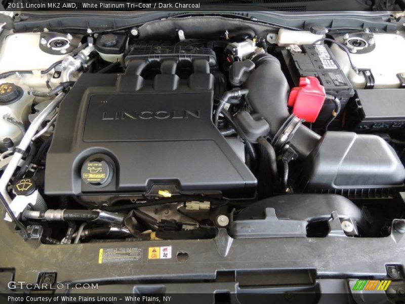 White Platinum Tri-Coat / Dark Charcoal 2011 Lincoln MKZ AWD
