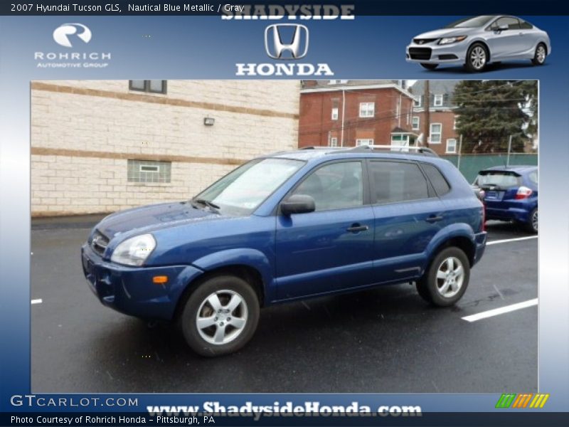 Nautical Blue Metallic / Gray 2007 Hyundai Tucson GLS