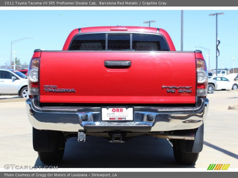 Barcelona Red Metallic / Graphite Gray 2011 Toyota Tacoma V6 SR5 PreRunner Double Cab