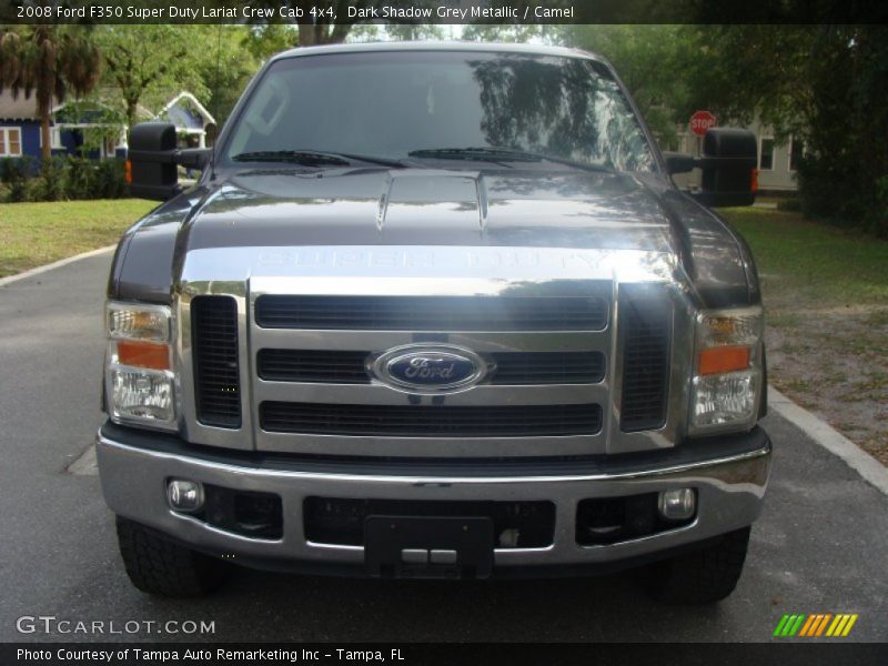 Dark Shadow Grey Metallic / Camel 2008 Ford F350 Super Duty Lariat Crew Cab 4x4