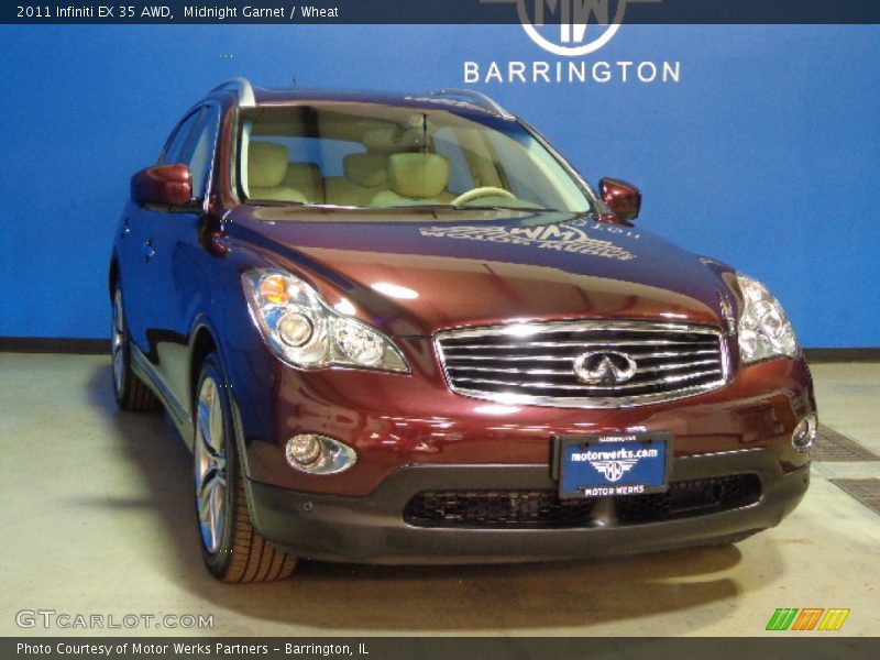 Midnight Garnet / Wheat 2011 Infiniti EX 35 AWD