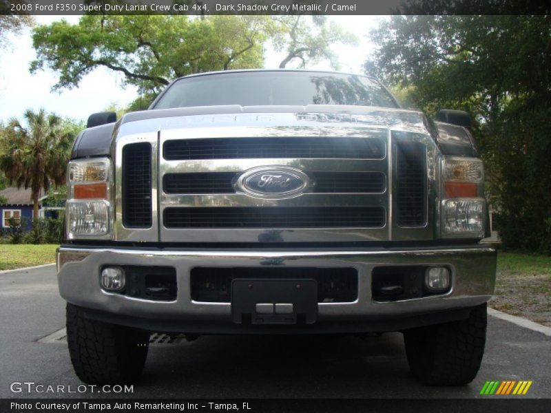 Dark Shadow Grey Metallic / Camel 2008 Ford F350 Super Duty Lariat Crew Cab 4x4