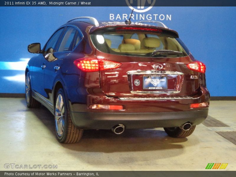 Midnight Garnet / Wheat 2011 Infiniti EX 35 AWD