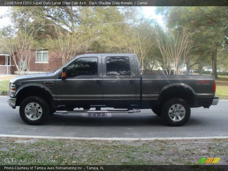 Dark Shadow Grey Metallic / Camel 2008 Ford F350 Super Duty Lariat Crew Cab 4x4