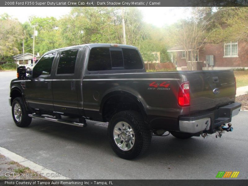 Dark Shadow Grey Metallic / Camel 2008 Ford F350 Super Duty Lariat Crew Cab 4x4