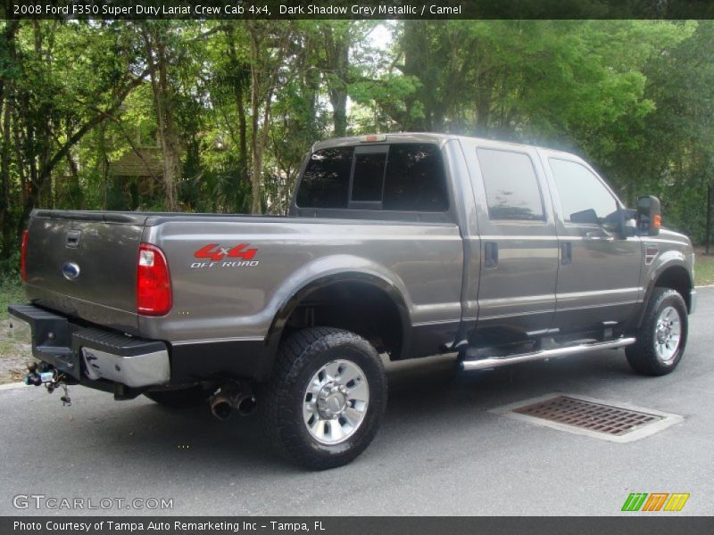 Dark Shadow Grey Metallic / Camel 2008 Ford F350 Super Duty Lariat Crew Cab 4x4