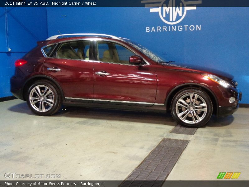 Midnight Garnet / Wheat 2011 Infiniti EX 35 AWD