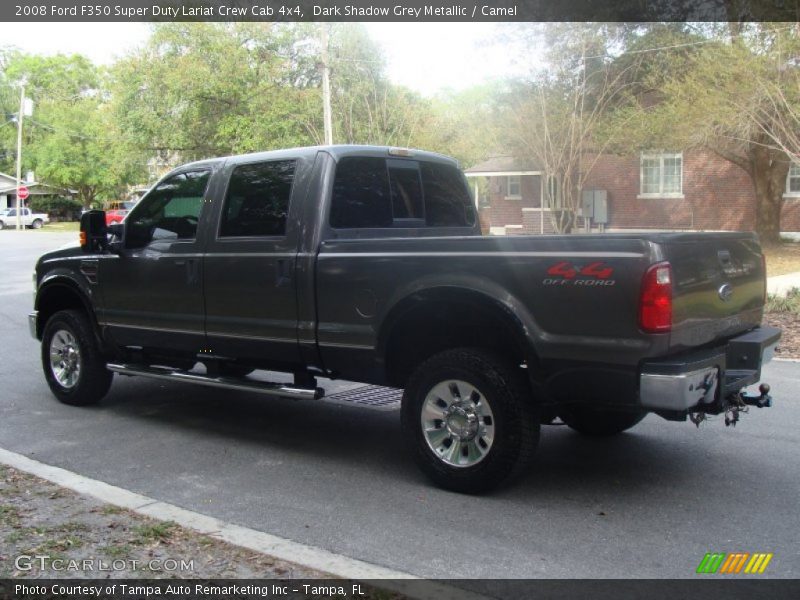 Dark Shadow Grey Metallic / Camel 2008 Ford F350 Super Duty Lariat Crew Cab 4x4