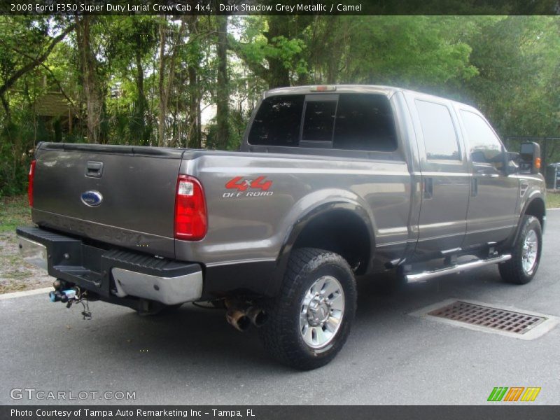 Dark Shadow Grey Metallic / Camel 2008 Ford F350 Super Duty Lariat Crew Cab 4x4